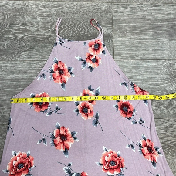Forever 21+ Lavender Floral Sleeveless Swing Dress 1X - Picture 7 of 13